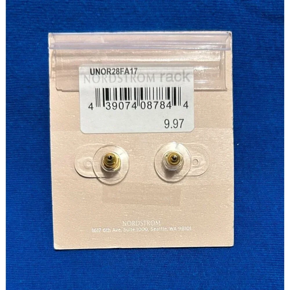 Bundle 4 Pairs Nordstrom Rack 14th & Union Gold and Stone Fashion Earrings